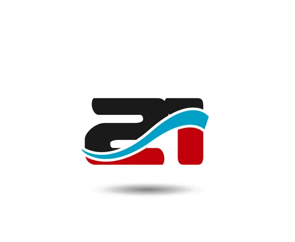 Logotipo de la plantilla de diseño número 21 swoosh — Archivo Imágenes Vectoriales
