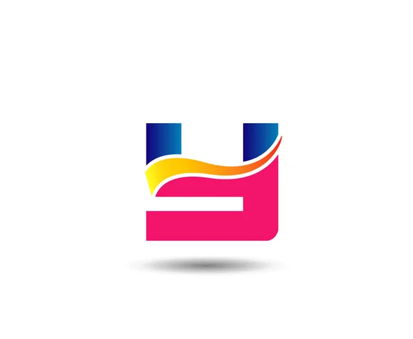 Letra y icono del logotipo elementos de plantilla de diseño. Signo de color del vector — Archivo Imágenes Vectoriales