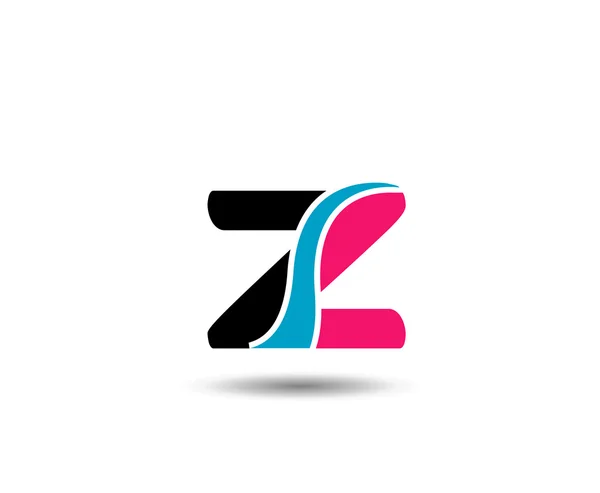 Lettera z logo icona elementi modello di design. Segno di colore vettoriale — Vettoriale Stock