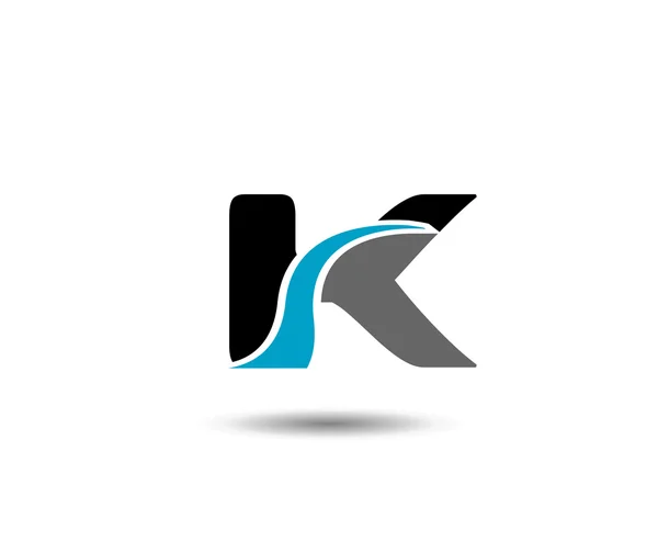 Buchstabe K Logo-Symbol-Design-Vorlagen-Elemente. Vektorfarbenzeichen — Stockvektor