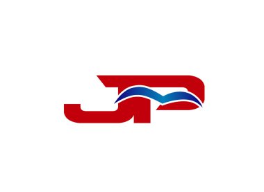 JP Logo. Vektör grafik marka mektup öğesi