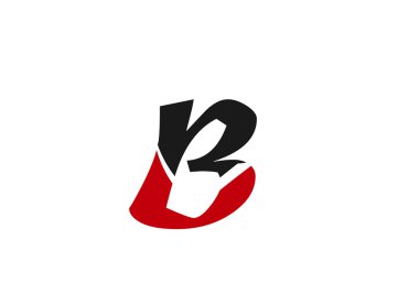 B Harfi Logo Simgesi Tasarım Şablonu Elemanları