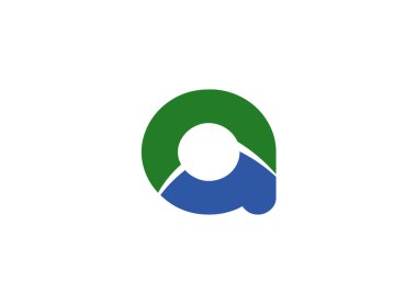 Harf A logo tasarım şablonu elementleri