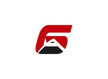 Vektör işareti logo numarası 6