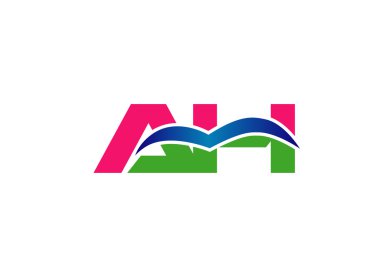 Ah şirket grup harf logo bağlı