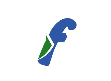 F harfi logo simge tasarlamak