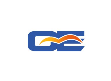 OE Logo. Vektör grafik marka mektup öğesi