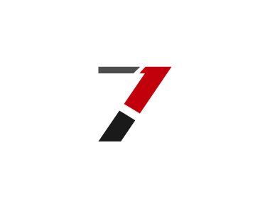 7 numaralı logosunu görmeniz gerekir. Vektör logo tasarım.