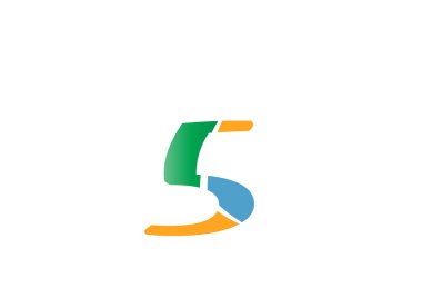 5 numaralı logo için soyut simgeler