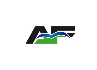 AF Logo. Vektör grafik marka mektup öğesi