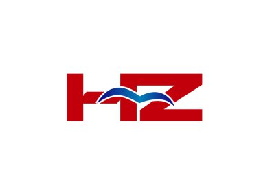 Hz Logo. Vektör grafik marka mektup öğesi