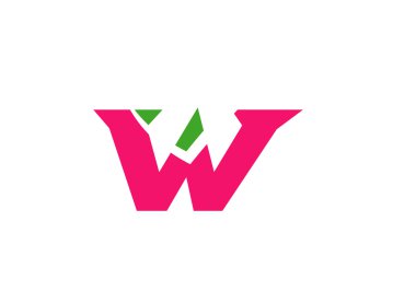 Harf W logo simge tasarım şablonu öğeleri. Vektör renk işareti