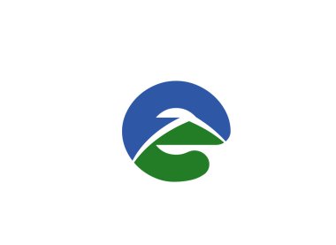 E harfi logo tasarım şablonu elementleri