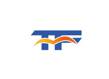TF Logo. Vektör grafik marka mektup öğesi