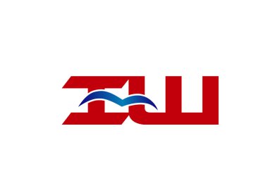 IW şirket logosu. Kablosuz bağlı şirket mektup logosu