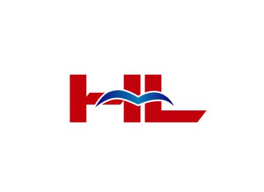 H harfi ve L logo vektör