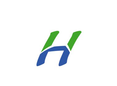 H harfi logo simge tasarlamak