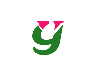 Y harfi logo tasarım şablonu elementleri