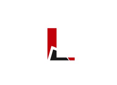 L harfi logo tasarım şablonu ögeleri