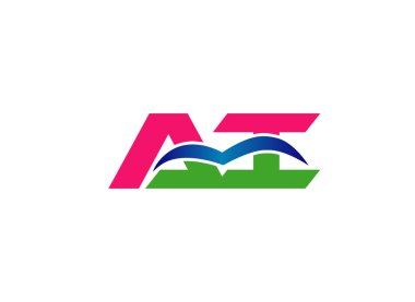 AI logo mektup. Vektör çizim