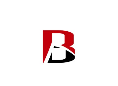 B harfi için soyut simgesi logo