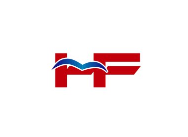 HF Logo. Vektör grafik marka mektup öğesi