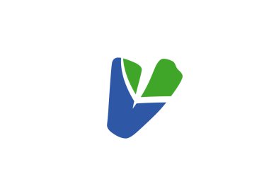Harf V logo tasarlamak vektör
