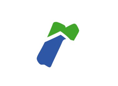 R harfi logo tasarım şablonu elementleri