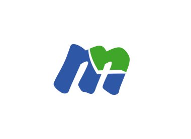 Mektup m logosu simgesi tasarım şablonu