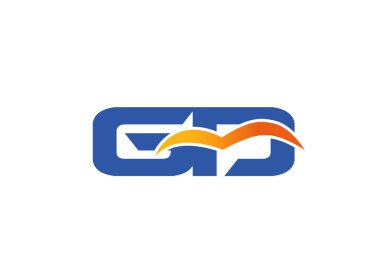GD harf logo tasarım vektörü