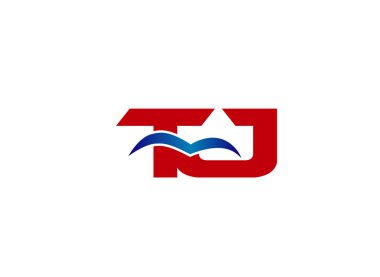 Mektup Tj Logo tasarlamak vektör