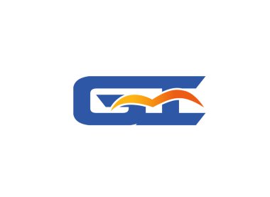 GI harfi logo tasarım vektörü