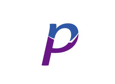 Mektup p logo simge tasarım şablonu öğeleri. Vektör renk işareti
