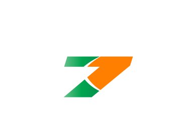 Yedi 7 numaralı logo simge şablon öğeleri