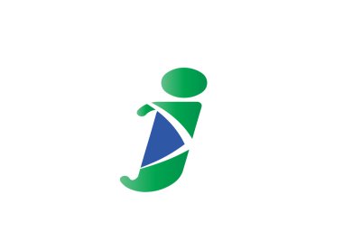 J harfi logo tasarım şablonu elementleri
