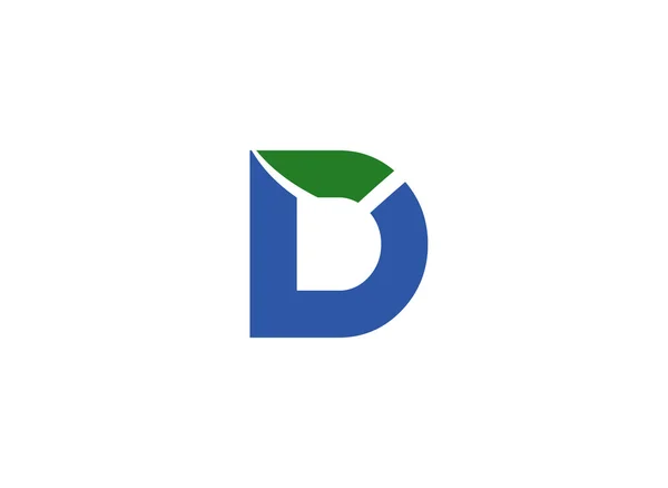 Icono abstracto basado en la letra D — Vector de stock