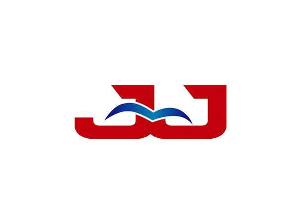 Logo de JJ. Elemento de carta de marca gráfica vectorial — Archivo Imágenes Vectoriales