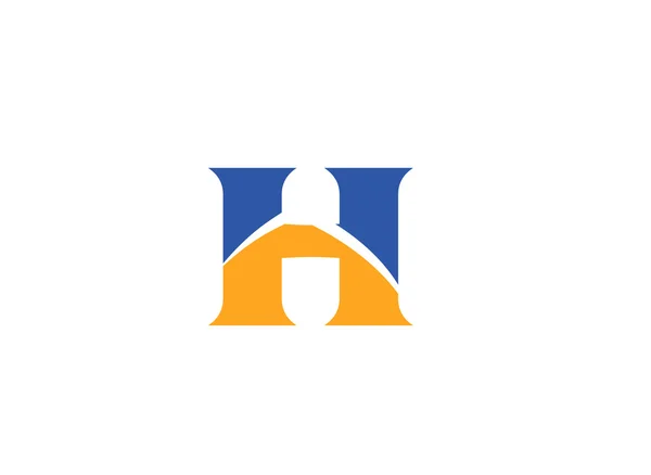 H harfi logo simge tasarım şablon simgesi — Stok Vektör