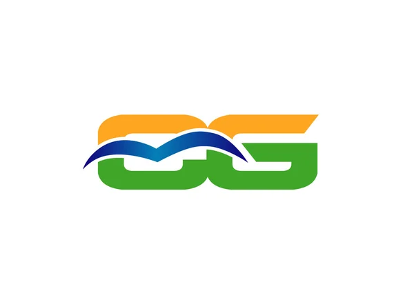 Logo de letra CG. Logo letra CG — Vector de stock