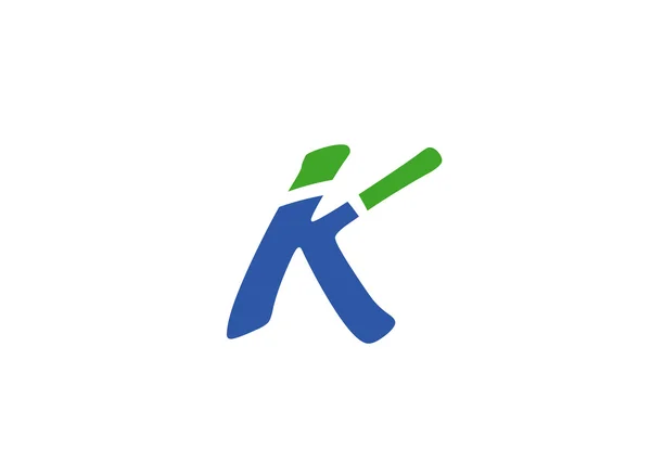 Letra K logotipo ícone design elementos de modelo. Sinal de cor vetorial —  Vetores de Stock
