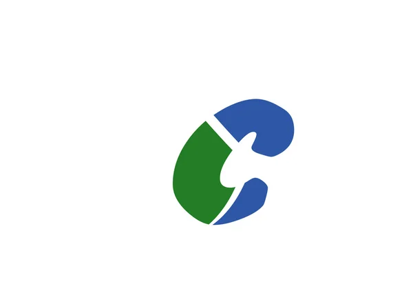 Modèle abstrait de conception de logo lettre C — Image vectorielle