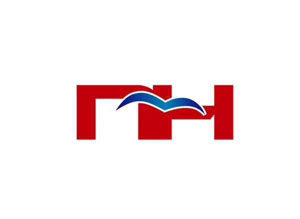 NH bağlı şirket mektup logosu — Stok Vektör