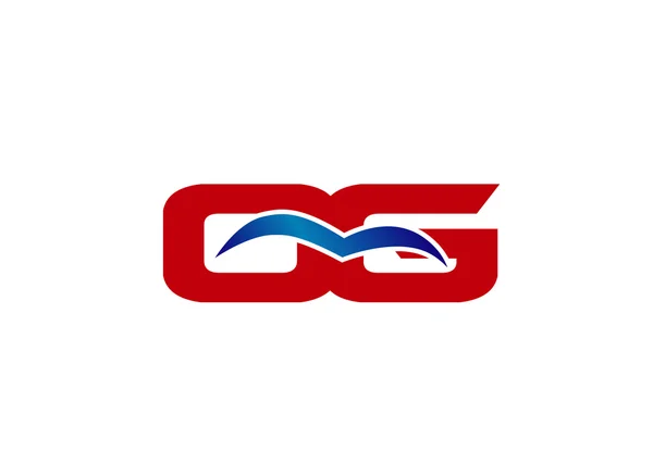 OG letter logo. OG letter logo — Stock Vector