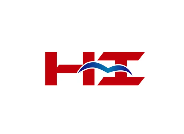 Merhaba şirket mektup logo bağlı — Stok Vektör