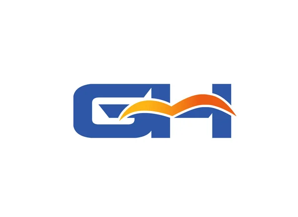 G und h Logo-Vektor — Stockvektor
