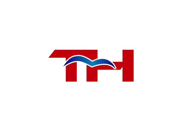 Litery T a H logo szablon — Wektor stockowy