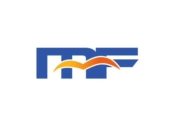 Letra M y F logo vector — Vector de stock