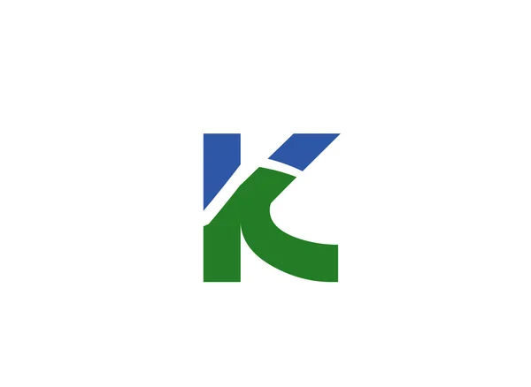 Buchstabe K Logo-Symbol-Design-Vorlagen-Elemente. Vektorfarbenzeichen — Stockvektor