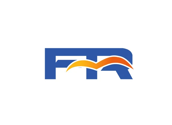 Logo inicial de la empresa FR — Vector de stock