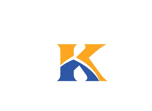 Buchstabe K Logo-Symbol-Design-Vorlagen-Elemente. Vektorfarbenzeichen — Stockvektor